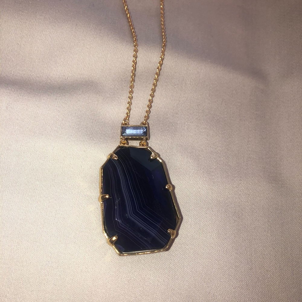 Kate Spade Purple Set-Stone Long Pendant Necklace